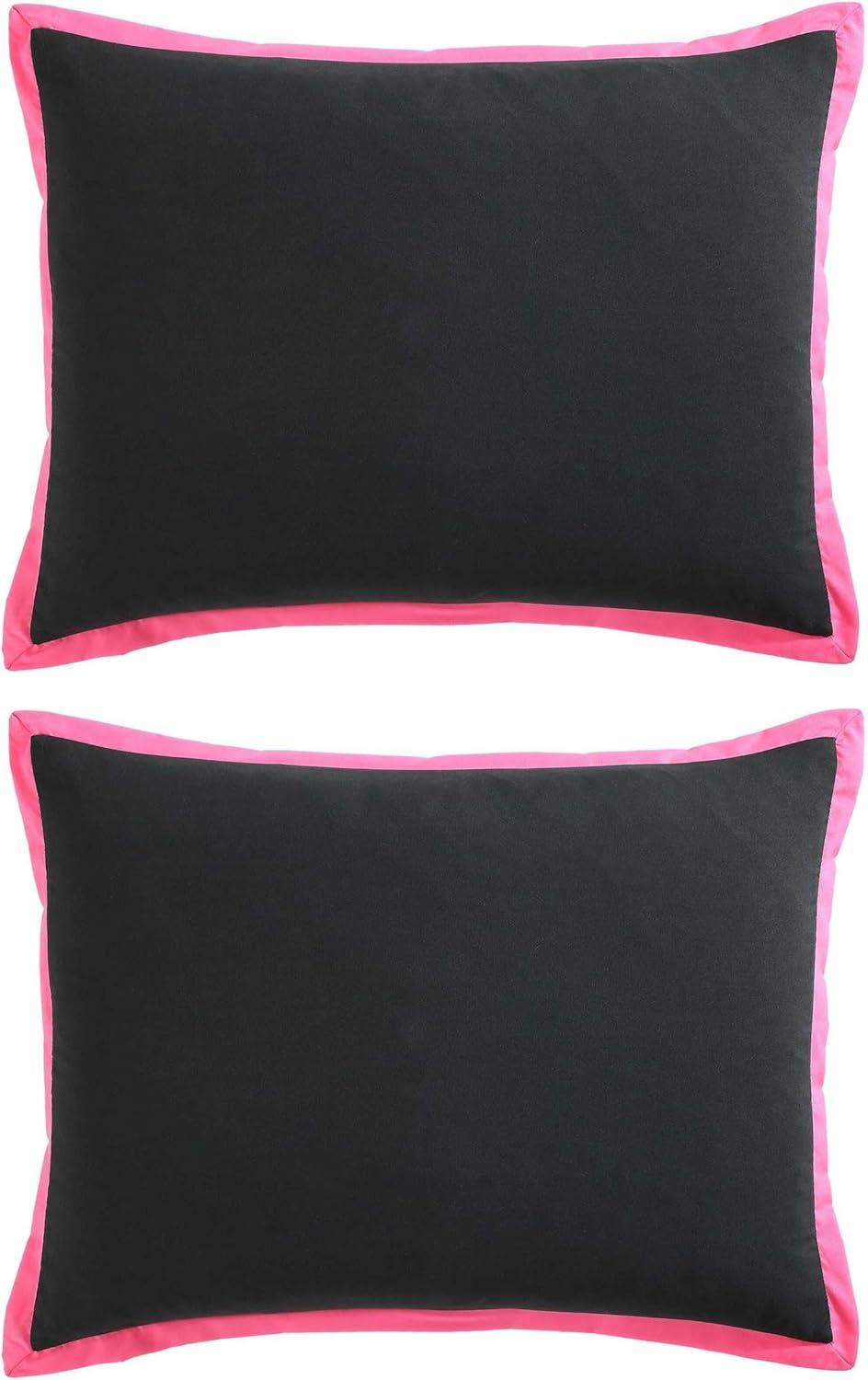 imageBetsey Johnson Solid Microfiber White Print 4 Piece Comforter SetFullQueenSignature Hotel Solid Black