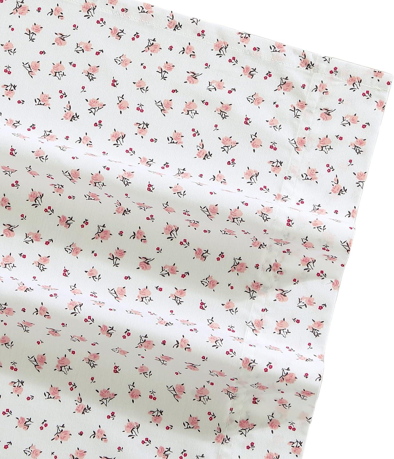 imageBetsey Johnson Teeny Tiny Roses Cotton Pink 4 Piece Sheet SetQueenBaby Buds Pink