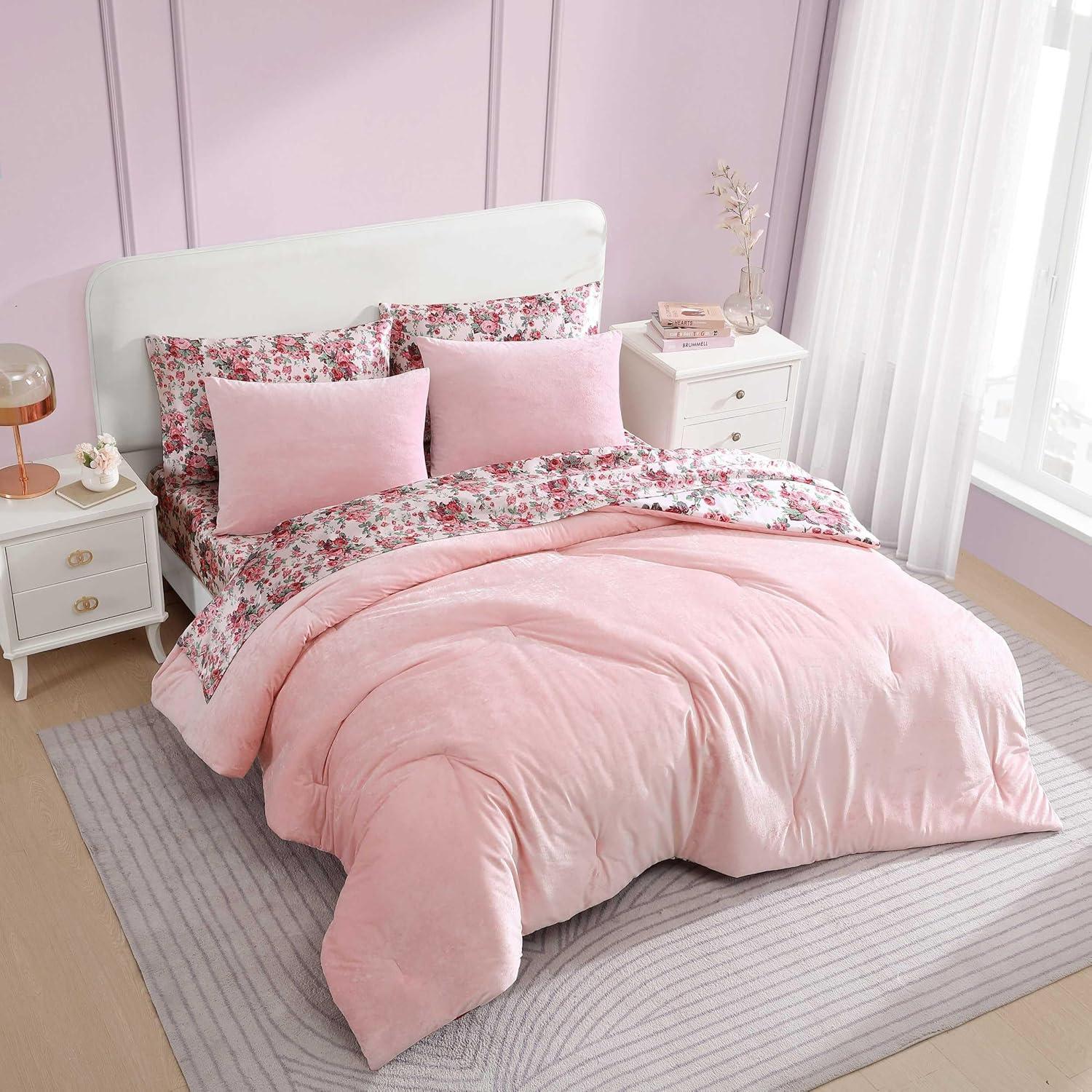 imageBetsey Johnson Velvet Solid ComforterSham SetVelvet Solid Pink
