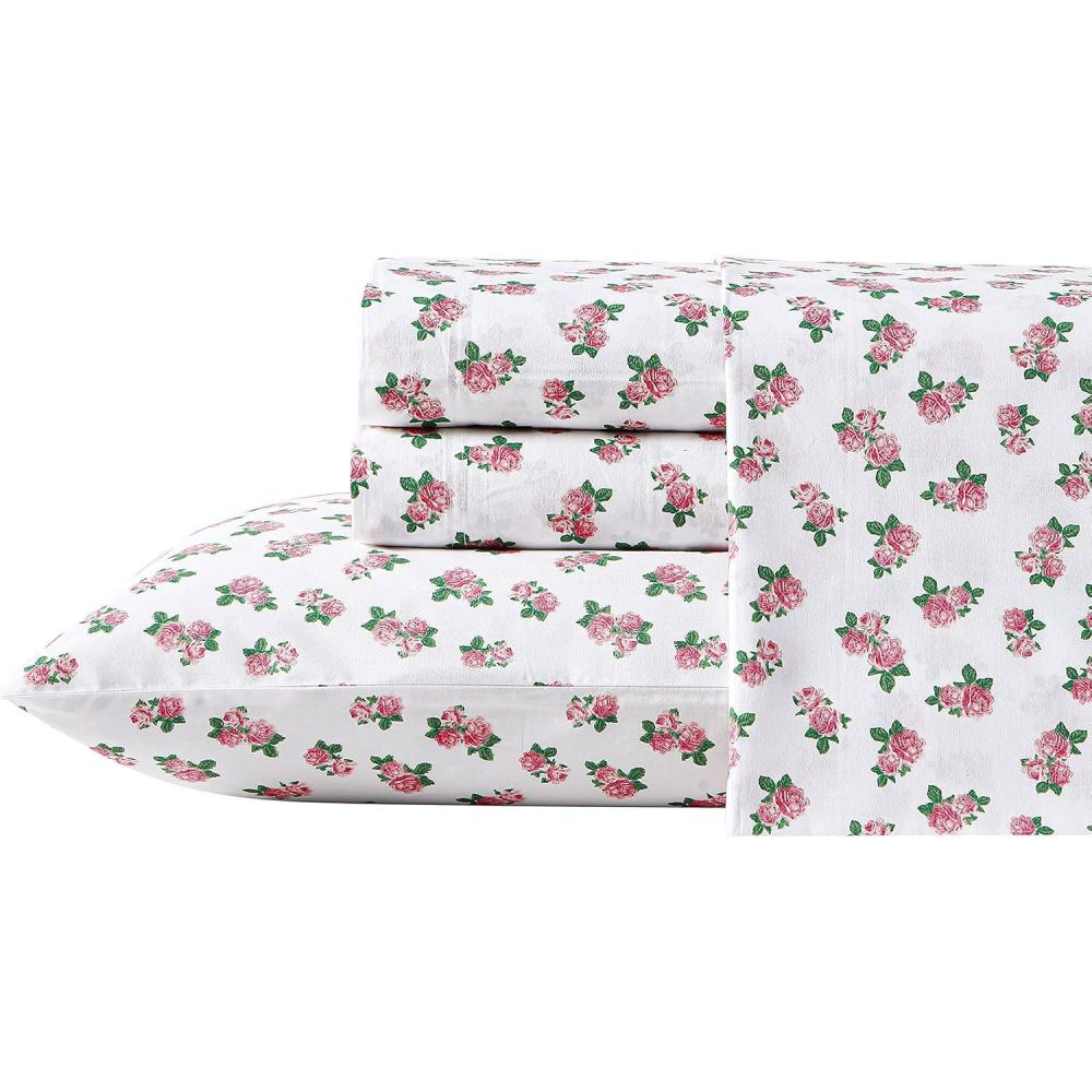 imageBetsey Johnson Teeny Tiny Roses Cotton Pink 4 Piece Sheet SetQueenTeeny Tiny Roses