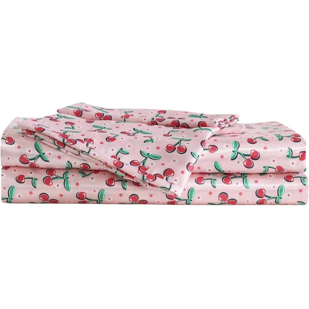 imageBetsey Johnson Vintage Floral Pink 100 Microfiber Queen Sheet SetCherry Good Day Pink