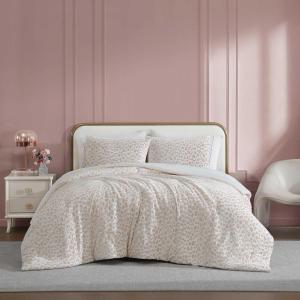 Betsey Johnson – Queen Comforter Set, Reversible & Buttery-Soft Faux Fur Bedding w/Matching Pillowcases, Medium Weight for Year Round Use, 3 Piece Bed Sets (Betsey’s Leopard Beige)(Queen)