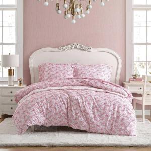 Betsey Johnson – Queen Duvet Cover, Soft Bedding Set with Matching Shams, Ideal Bed Essentials (Wonderland Stripe Black, Queen)(Ballet Bows Pink)