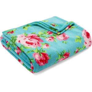 Betsey Johnson Vintage Floral Black Full/Queen Blanket(Bouquet Day)