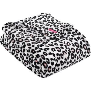 Betsey Johnson Vintage Floral Black Full/Queen Blanket(Leopard)