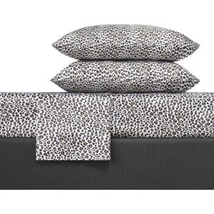 Betsey Johnson Vintage Floral Pink 100% Microfiber Queen Sheet Set(Leopard)