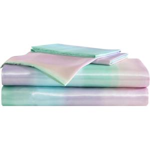 Betsey Johnson Vintage Floral Pink 100% Microfiber Queen Sheet Set(Pastel Ombre Blue)