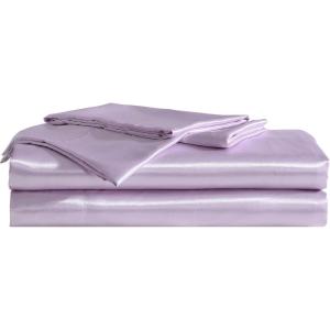 Betsey Johnson Vintage Floral Pink 100% Microfiber Queen Sheet Set(Solid Purple)