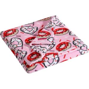 Betsey Johnson – Blanket, Buttery-Soft Throw Blanket for Couch or Bed, Boldly Plush & Oversized Bedding (Retro Daisy Pink, 50″ x 70″)(Donut Hearts Pink)