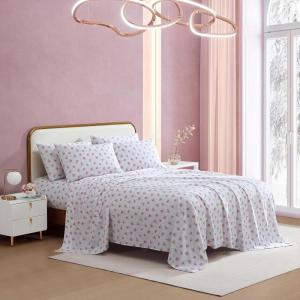 Betsey Johnson – Queen Size Sheet Set, Smooth & Lightweight Bonus Bedding with Deep Pockets, Fade & Wrinkle Resistant, 6 Piece Bed Sheets with Matching Pillowcases (XOX Bling Kitty Pink)(Flower Dreams Pink)