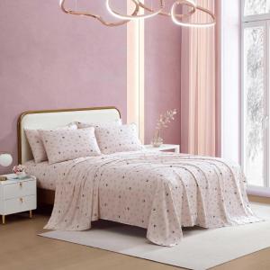 Betsey Johnson – Queen Size Sheet Set, Smooth & Lightweight Bonus Bedding with Deep Pockets, Fade & Wrinkle Resistant, 6 Piece Bed Sheets with Matching Pillowcases (XOX Bling Kitty Pink)(Xox Bling Kitty Pink)