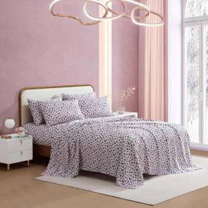 Betsey Johnson – Queen Size Sheet Set, Smooth & Lightweight Bonus Bedding with Deep Pockets, Fade & Wrinkle Resistant, 6 Piece Bed Sheets with Matching Pillowcases (XOX Bling Kitty Pink)(Butterfly Delight Pink)