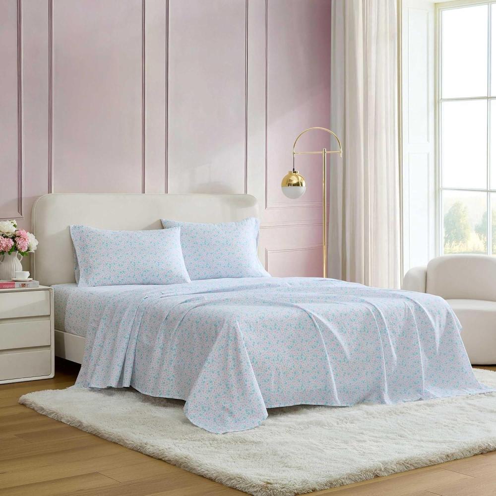 image:imageBetsey Johnson  Queen Size Sheet Set UltraSoft Bedding with Smooth Feel Deep Pockets Bed Sheets with Matching Fitted Sheet amp Pillowcases Leopard Rosettes PinkLeopard Rosettes Pink