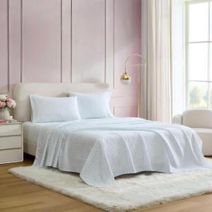 Betsey Johnson – Queen Size Sheet Set, Ultra-Soft Bedding with Smooth Feel, Deep Pockets, Bed Sheets with Matching Fitted Sheet & Pillowcases (Ballet Floral Blue)(Ballet Floral Blue)