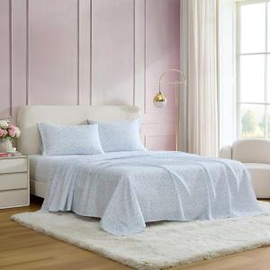 Betsey Johnson – Queen Size Sheet Set, Ultra-Soft Bedding with Smooth Feel, Deep Pockets, Bed Sheets with Matching Fitted Sheet & Pillowcases (Leopard Rosettes Pink)(Leopard Rosettes Pink)