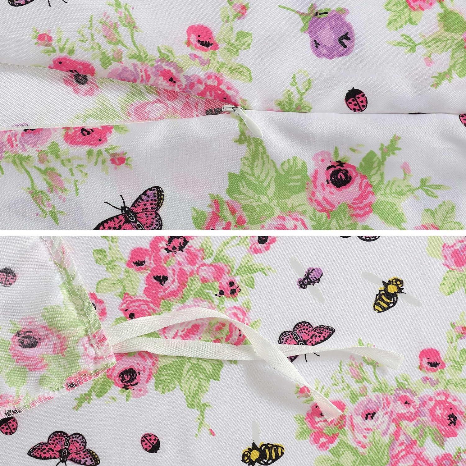 image:imageBetsey Johnson Queen Duvet Cover Set Ultra Soft amp Reversible Bedding with Button Closure 3 Piece Bed Set with Matching Pillowcases Queen Bee FloralBouquet Pink