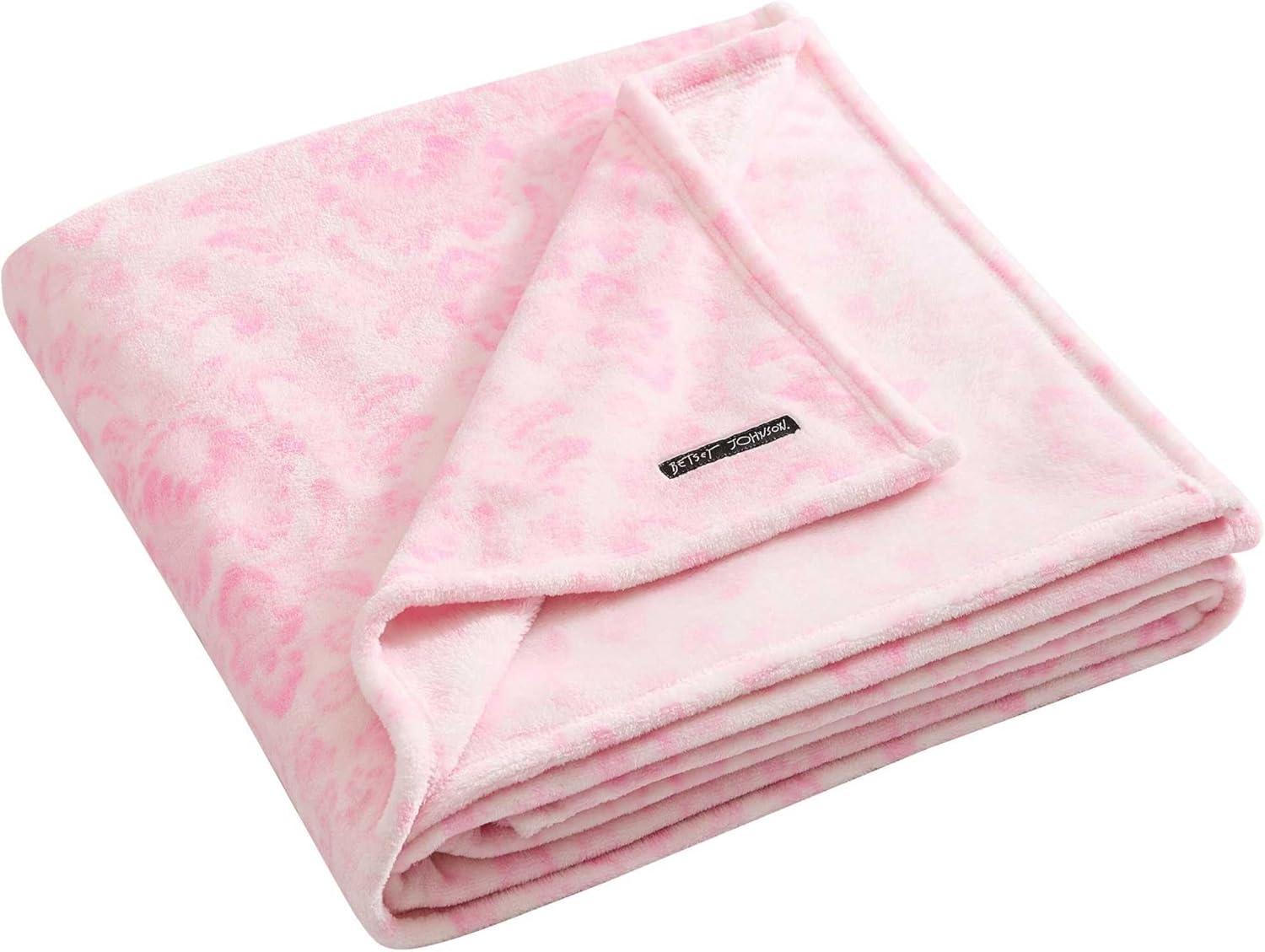 image:imageBetsey Johnson Plush Throw Blanket for Couch or Bed Soft Reversible Western Fleece Throw Cozy Printed Soft Blanket Ballet Bows Grey 50 x 70Betsey Damask Pink