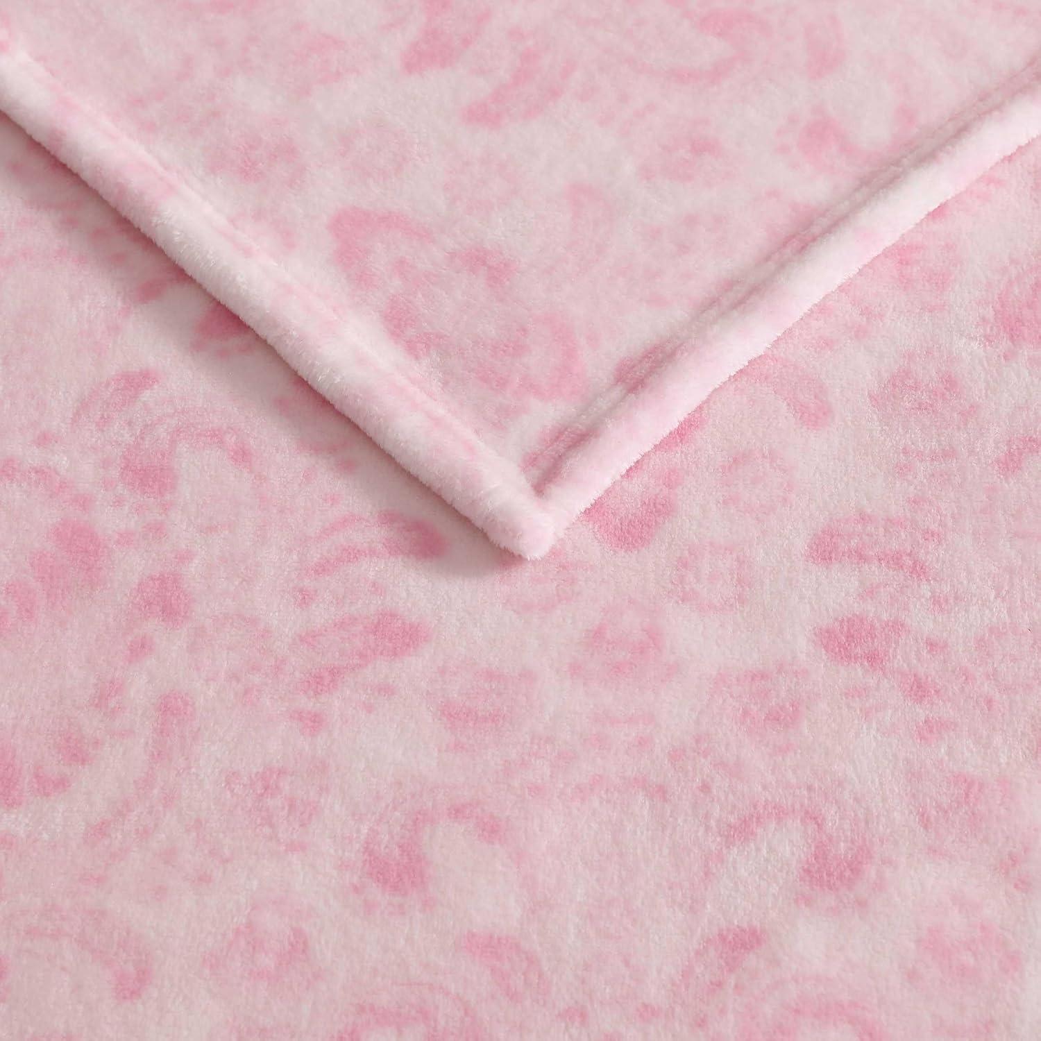 image:imageBetsey Johnson Plush Throw Blanket for Couch or Bed Soft Reversible Western Fleece Throw Cozy Printed Soft Blanket Ballet Bows Grey 50 x 70Betsey Damask Pink