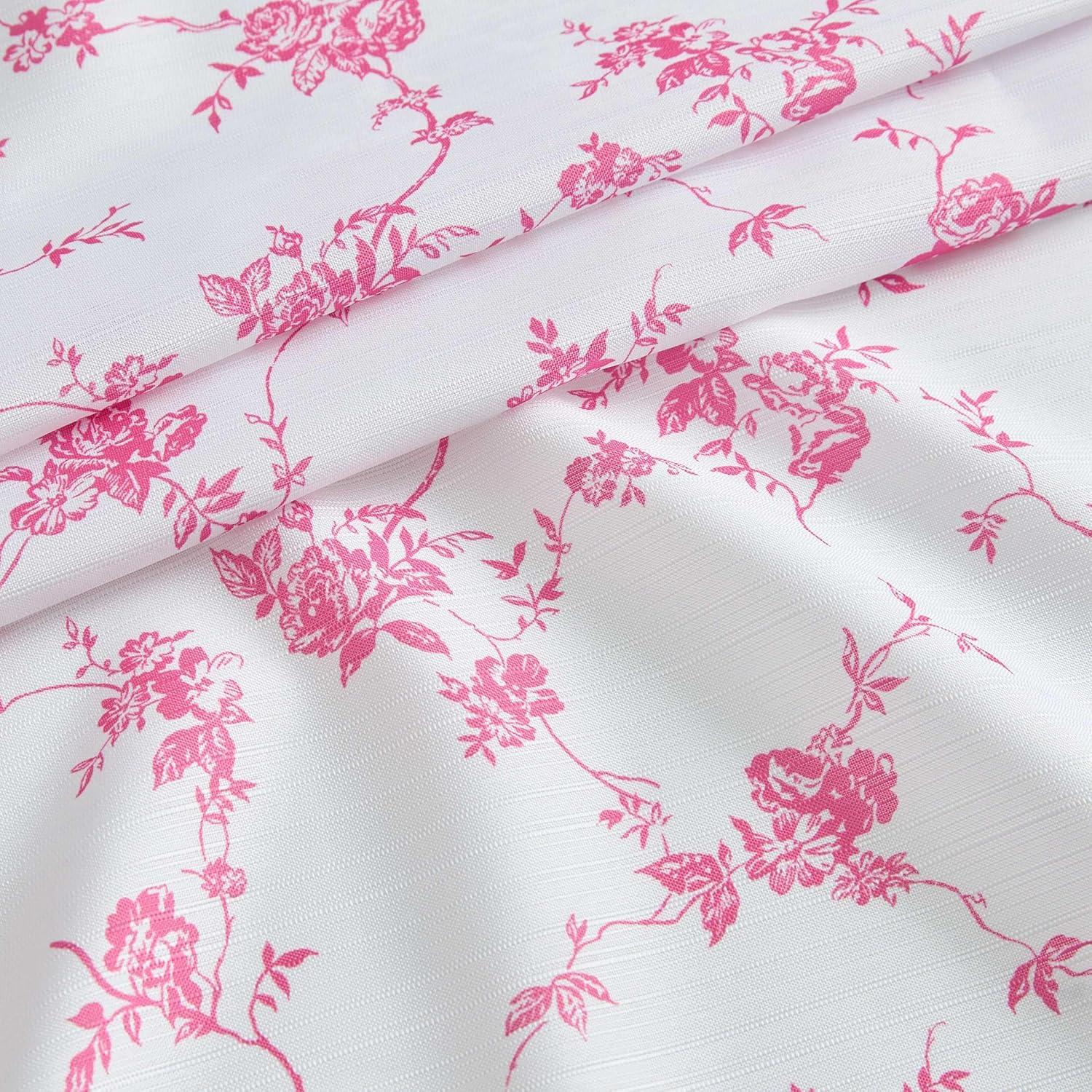 image:imageBetsey Johnson Shower Curtain Set 72 x 72 Bathroom Curtain with PEVA Shower Liner and 12 Pack Hooks Soft Textured Polyester Curtain Festive Bow Trellis PinkFloral Toile Ponk